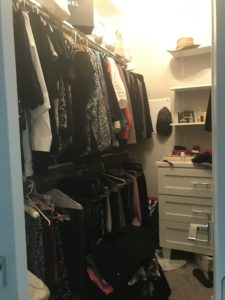 Messy closet - pre tidying up